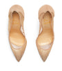 Beige Follies Strass Suede Pumps 100