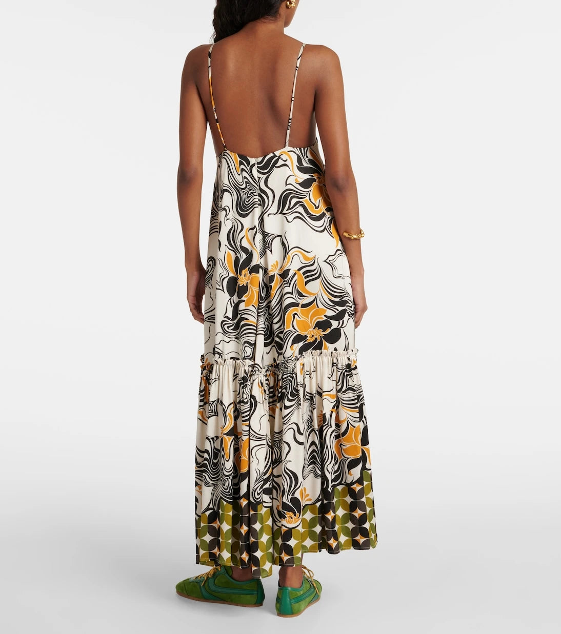 Dries Van Noten - Printed satin maxi dress