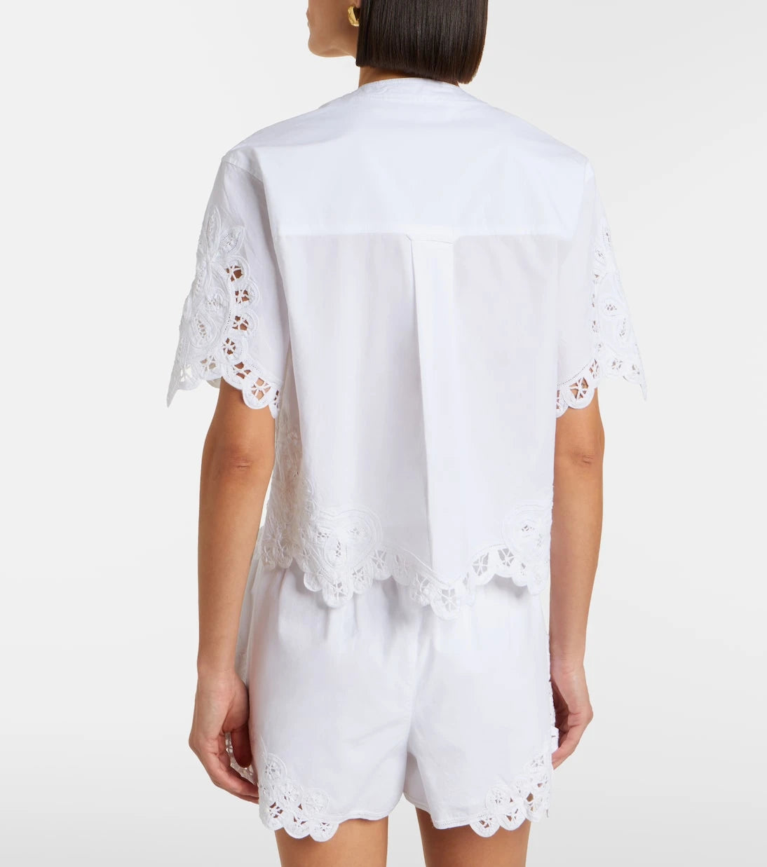 Veronica Beard - Aleck embroidered cotton shirt