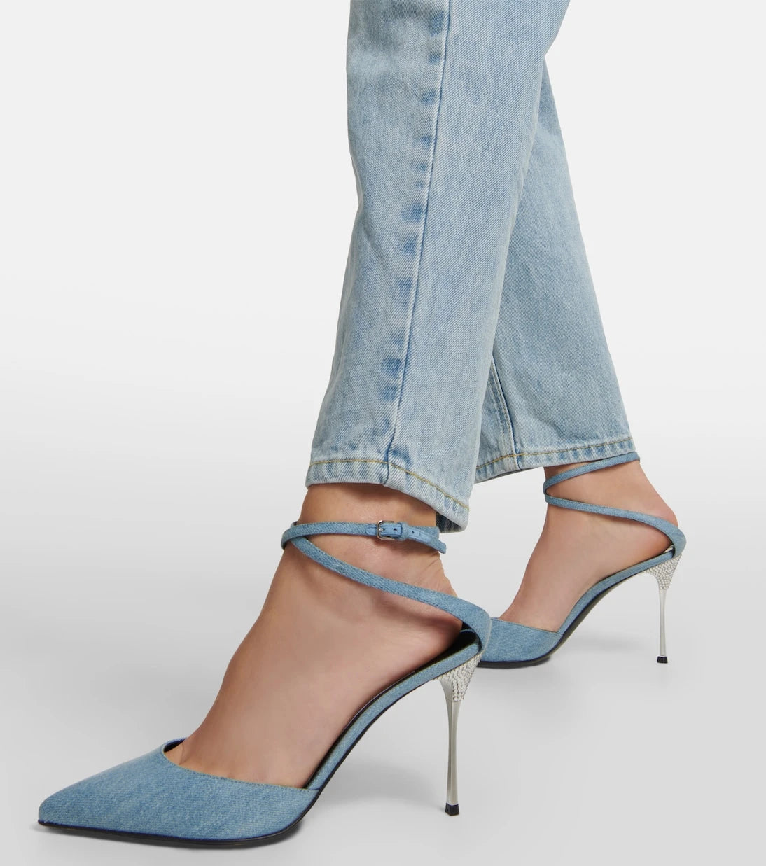 Area - x Sergio Rossi Marquise denim pumps