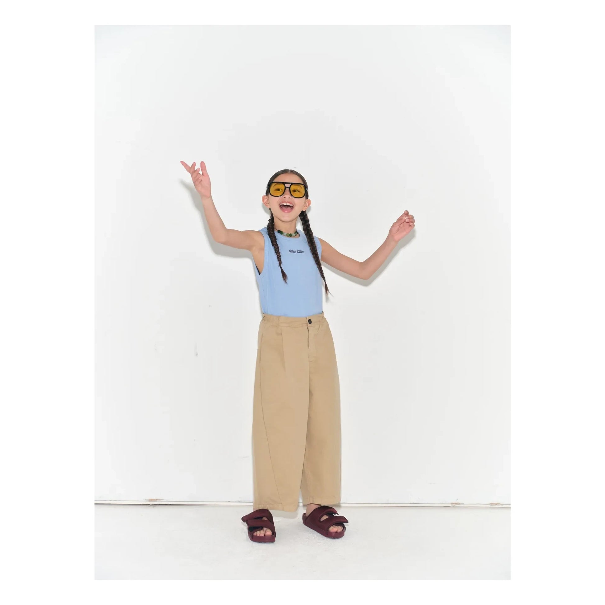 Main Story - Barrel organic cotton pants | Beige