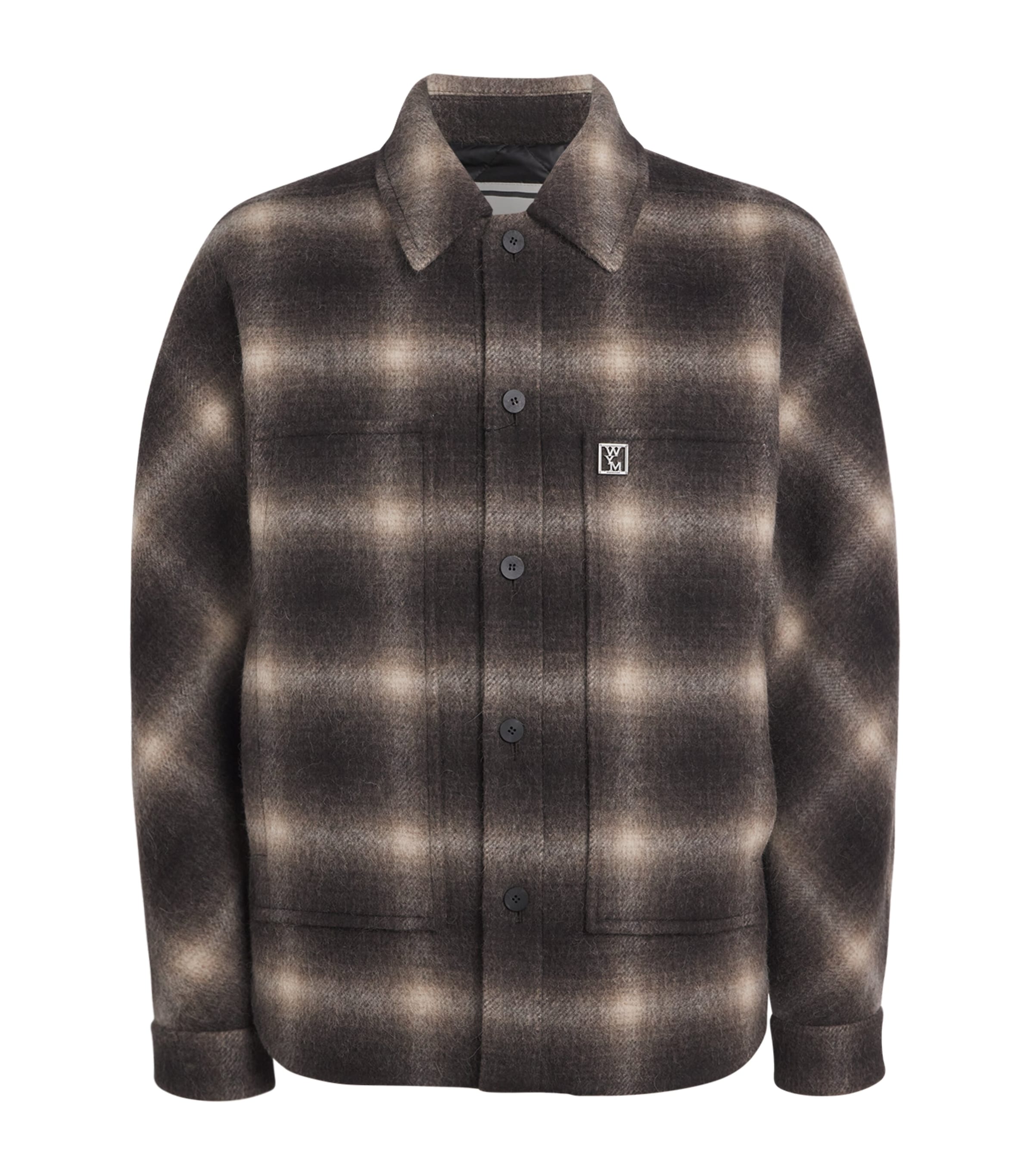 Multi Wool-Alpaca Check Shacket