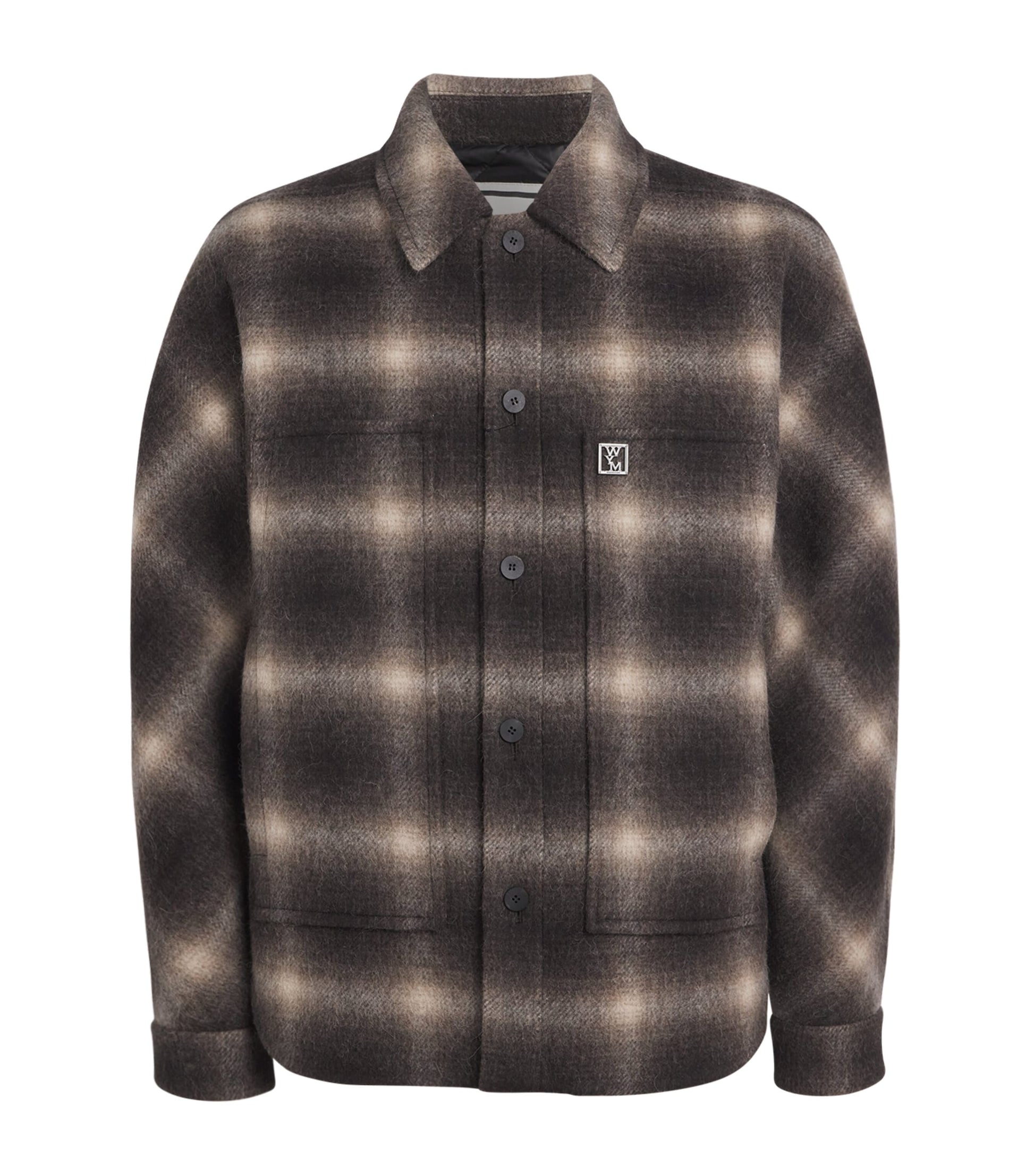 Multi Wool-Alpaca Check Shacket