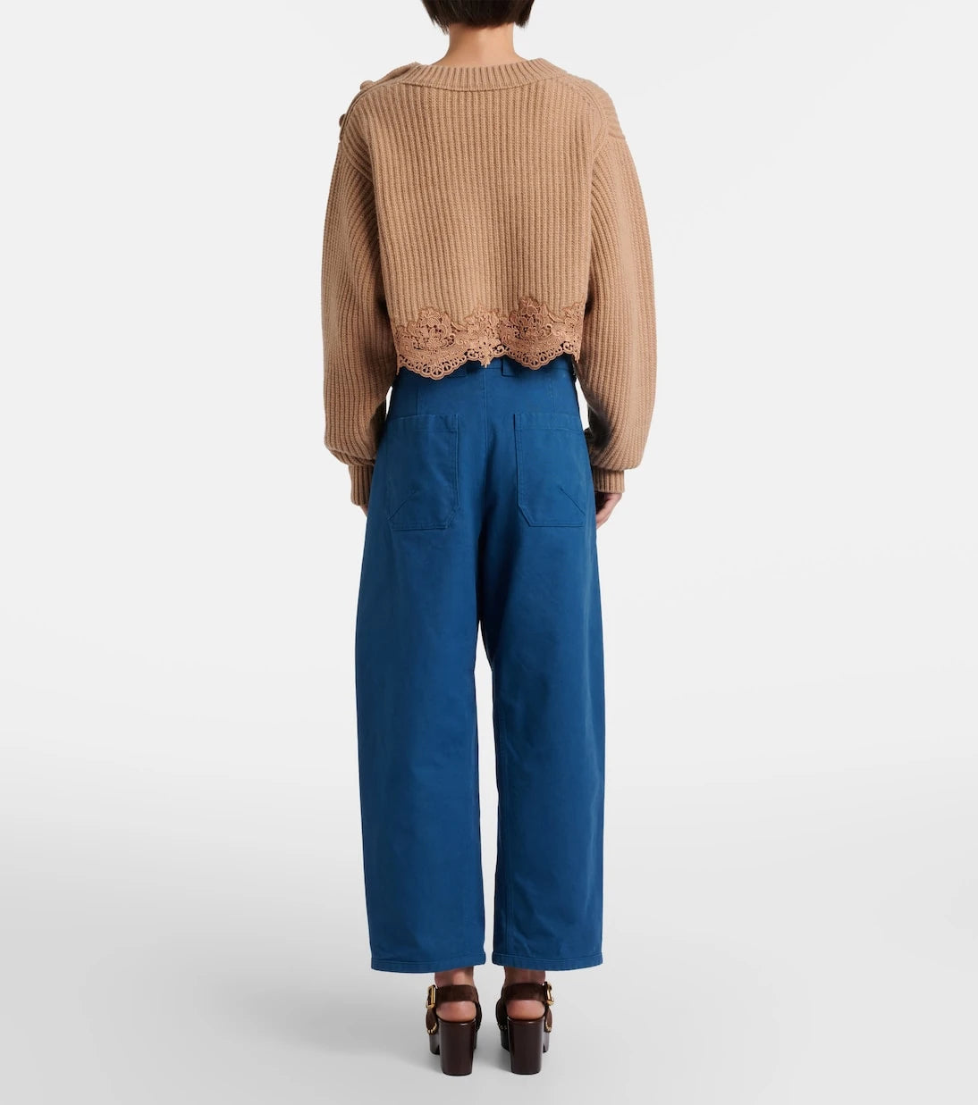 Chloé - Cropped barrel-leg pants