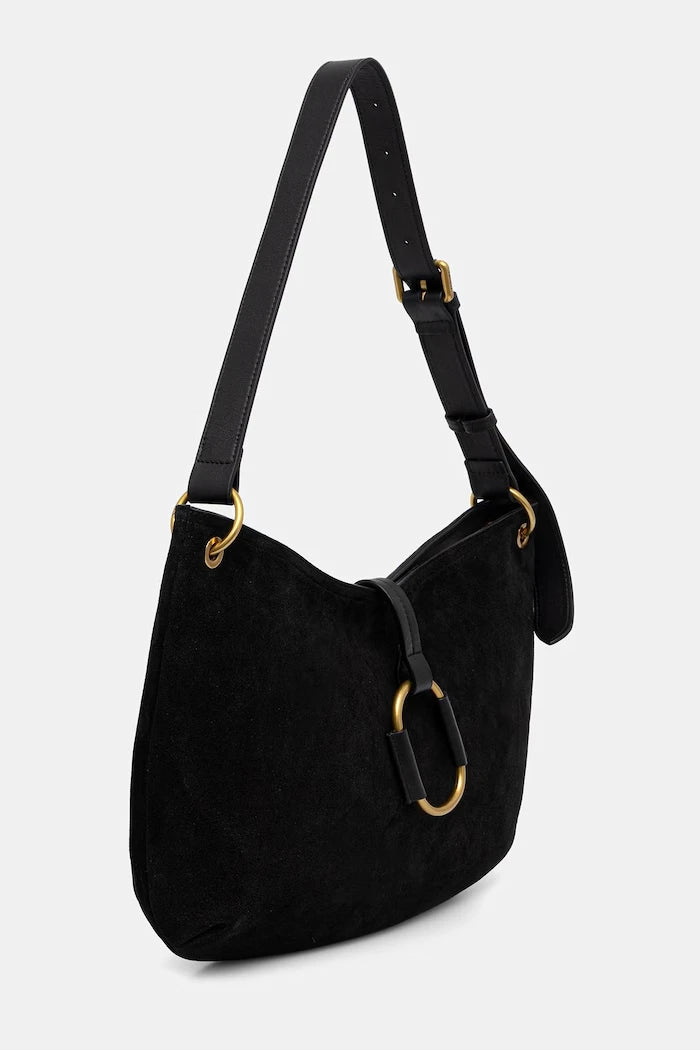 Twinset süet kadın hobo çanta