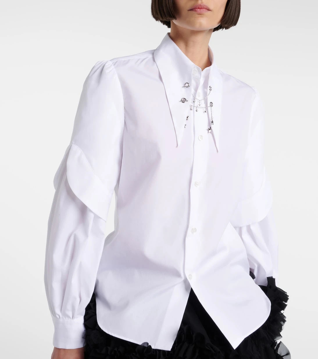 Noir Kei Ninomiya - Embellished cotton shirt