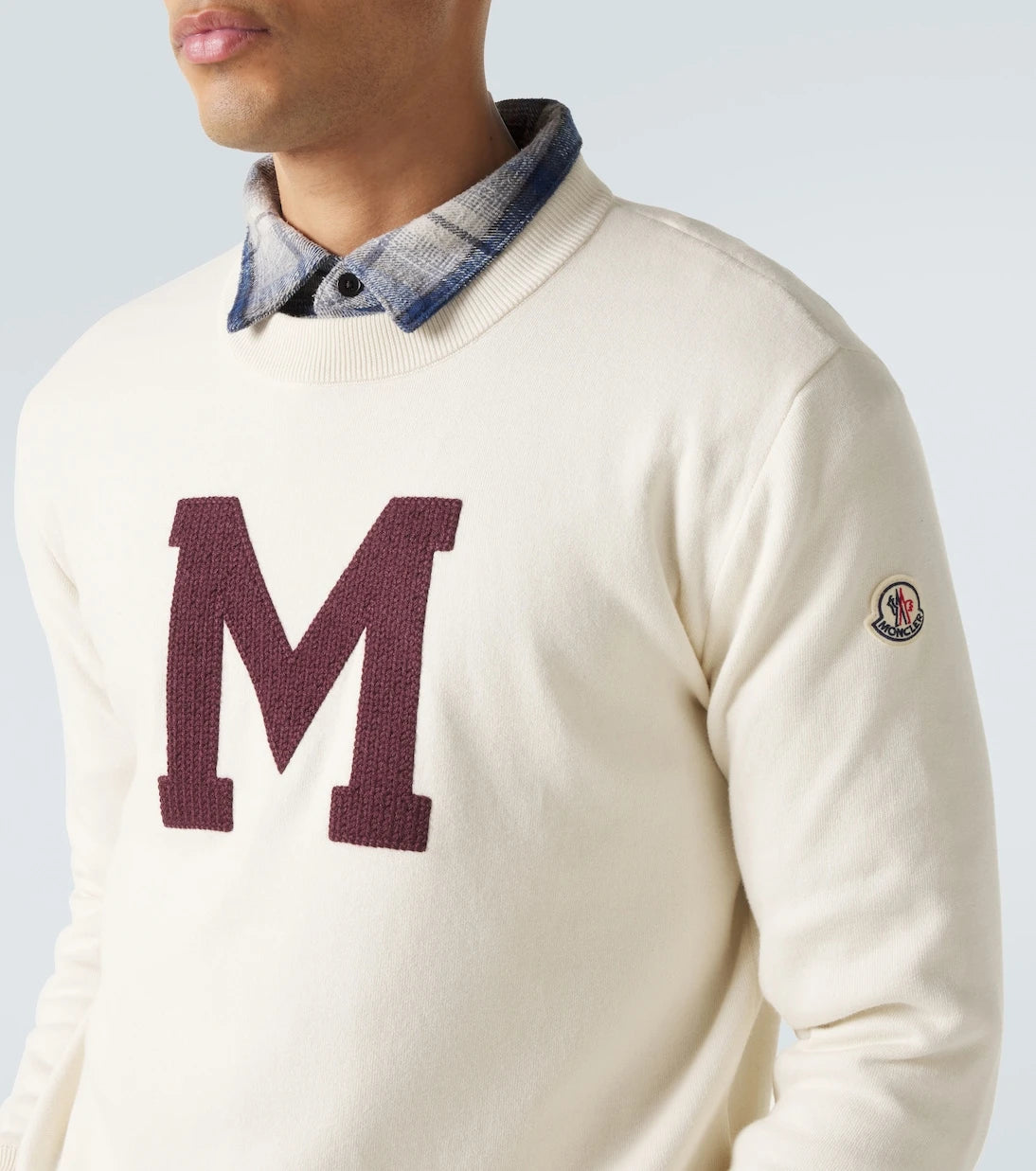 Moncler - Embroidered cotton-blend sweater