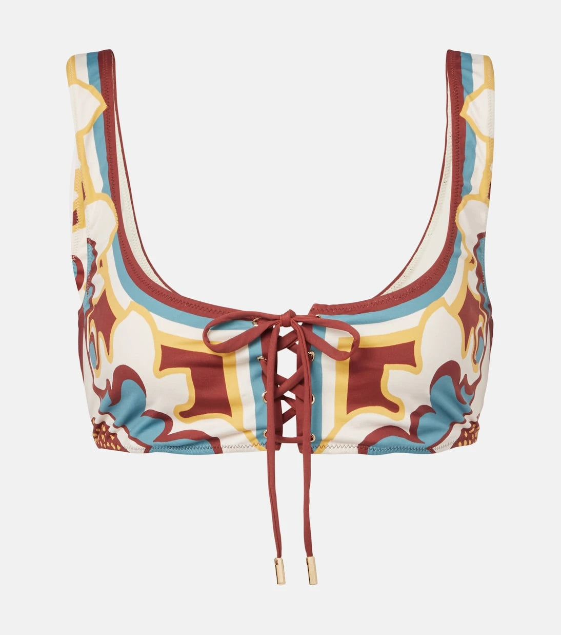 La DoubleJ - Sunset floral bikini top