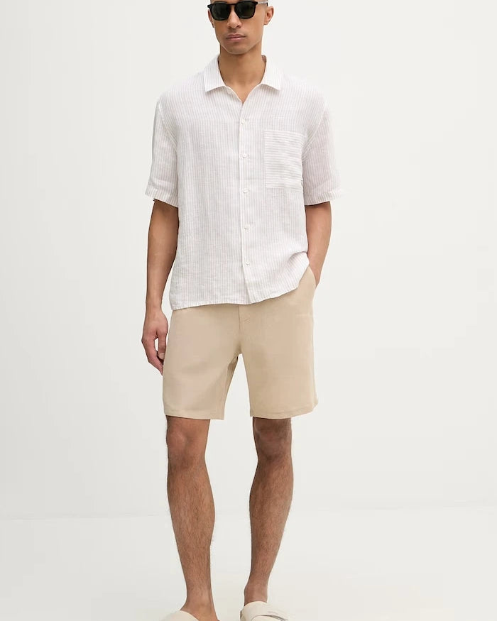 Trussardi erkek keten chino kısa şort