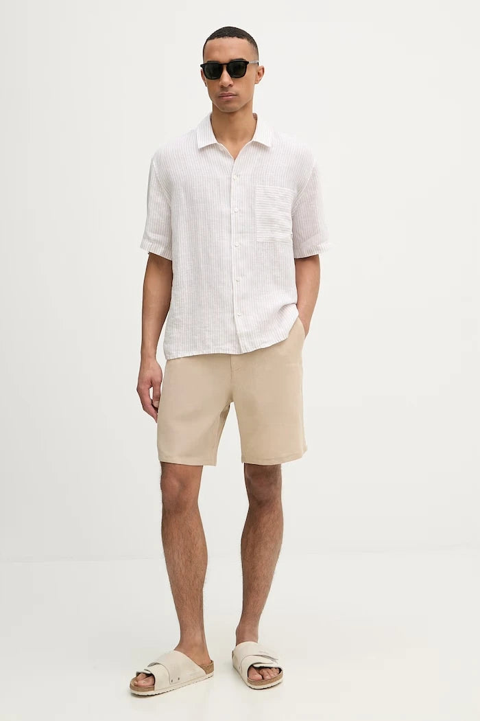 Trussardi erkek keten chino kısa şort