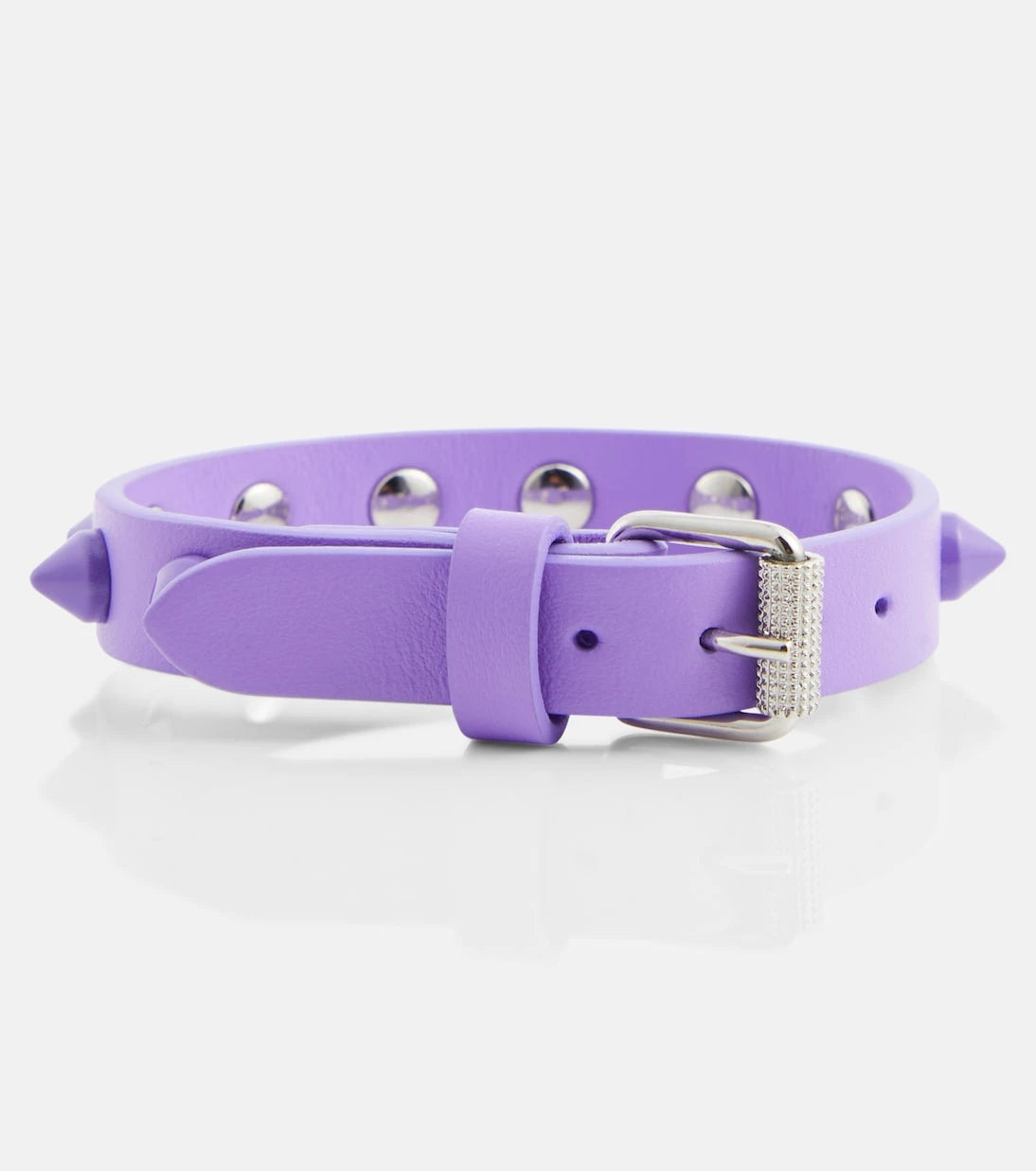 Christian Louboutin - Loubilink embellished leather bracelet
