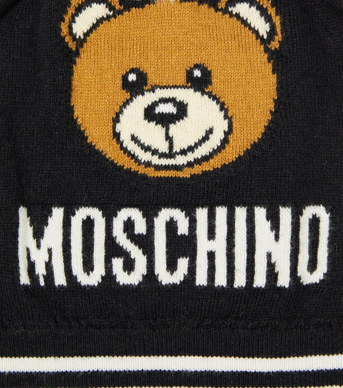 Moschino Kids - Teddy Bear cotton and wool beanie