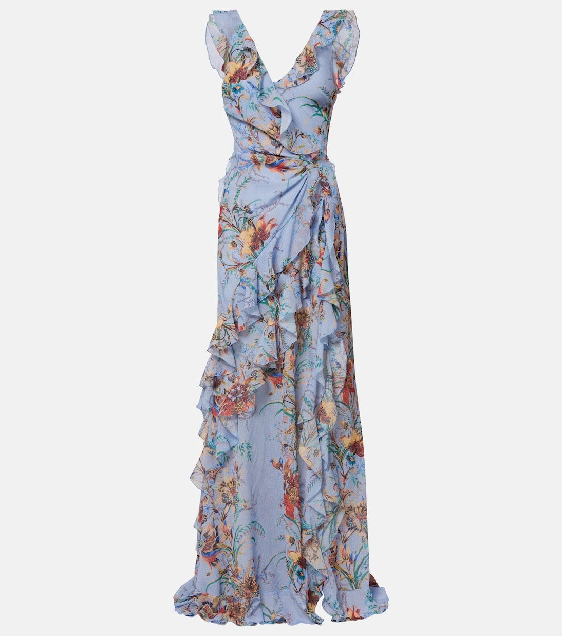 Etro - Printed ruffled maxi dress