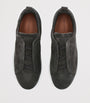 Zegna Suede Triple Stitch Sneakers