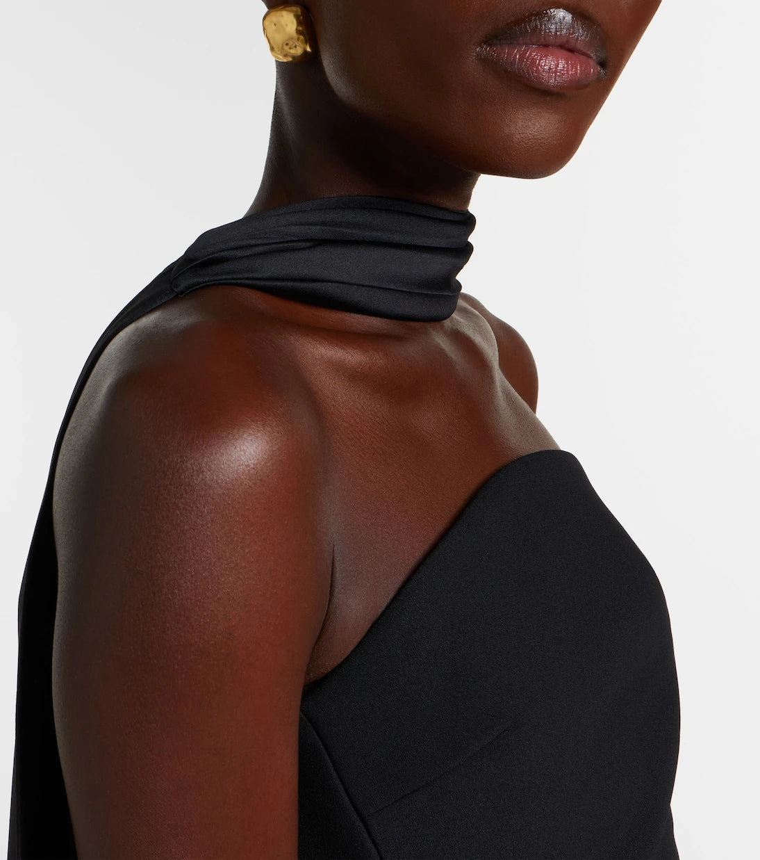 Solace London - Mae satin-paneled bustier gown