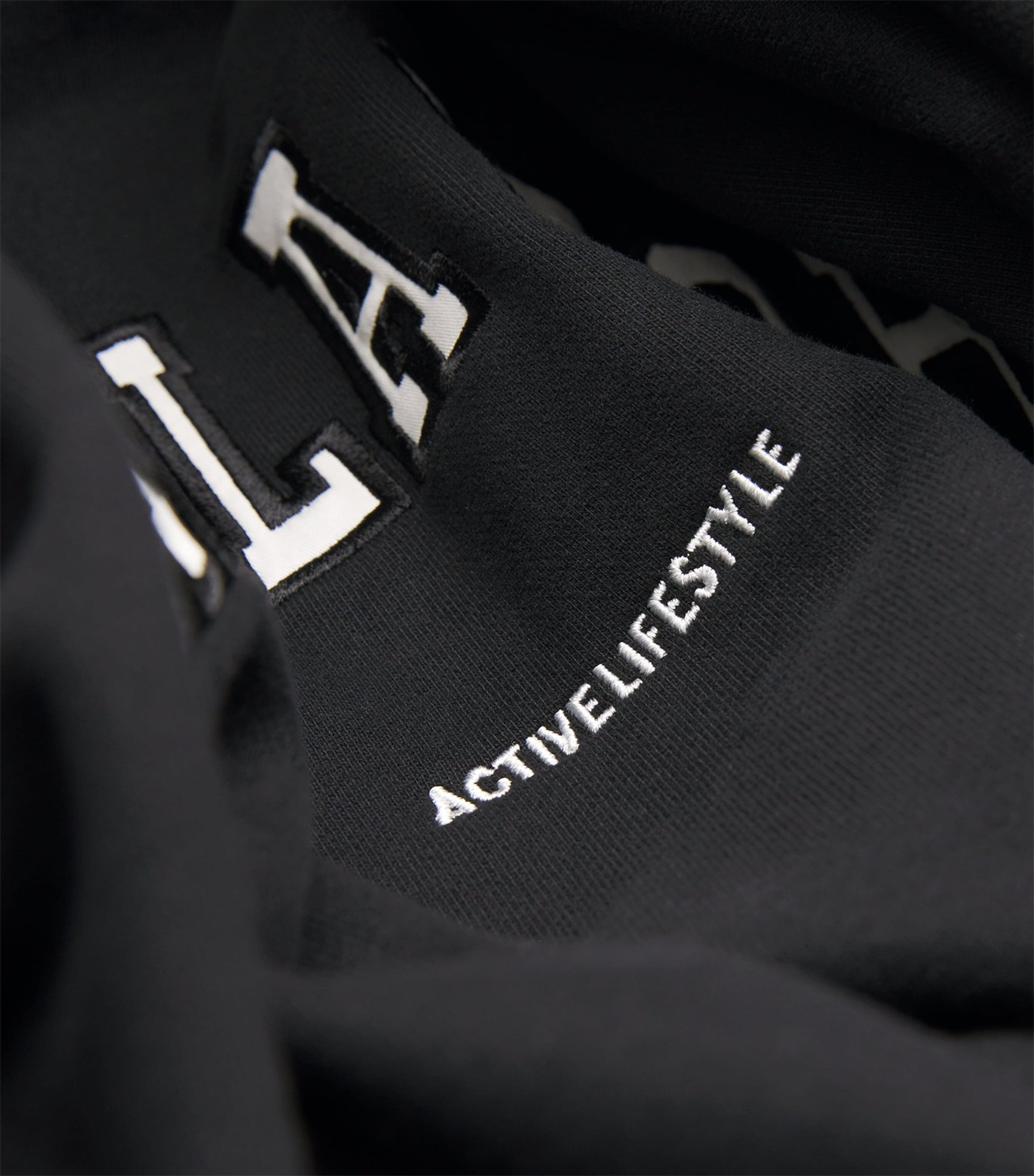 Adanola Black Organic Cotton Logo Sweatshirt