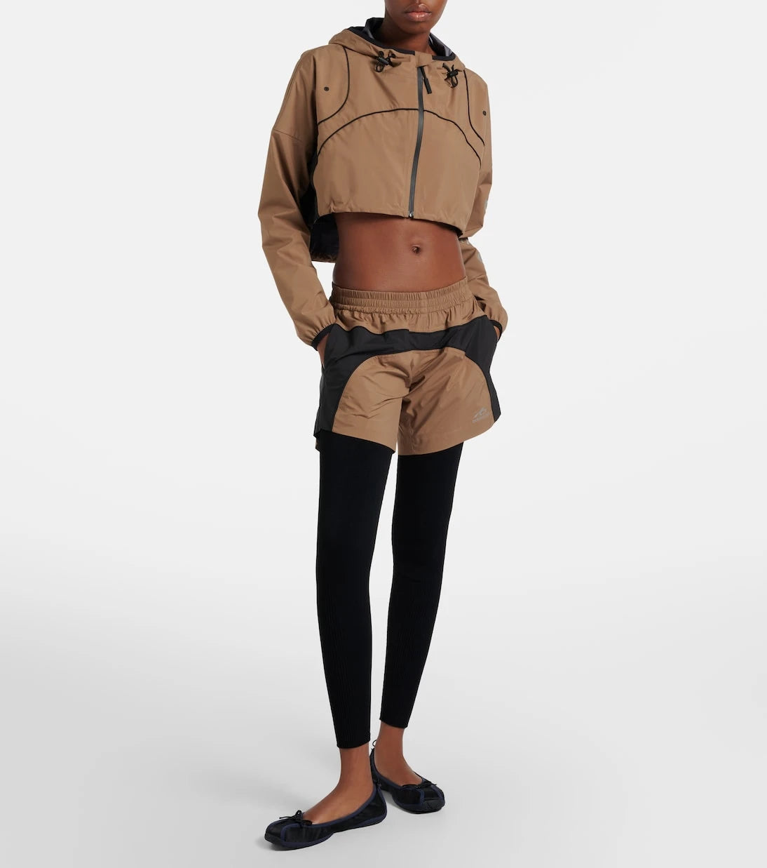 Balenciaga - Colorblocked taffeta shorts