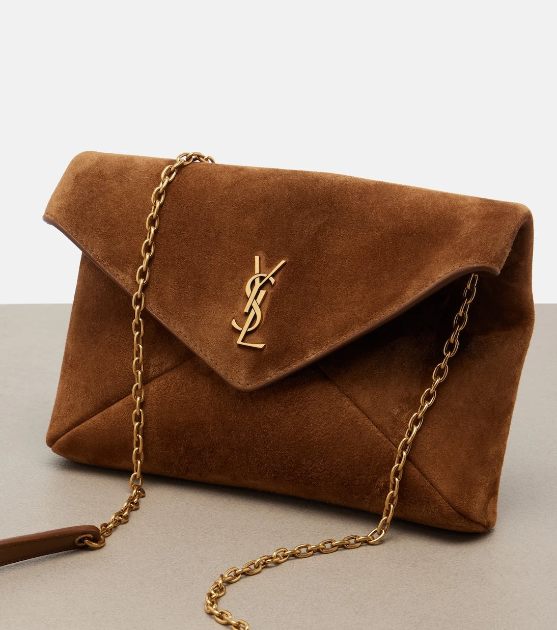 Saint Laurent - Cassandre Small suede pouch