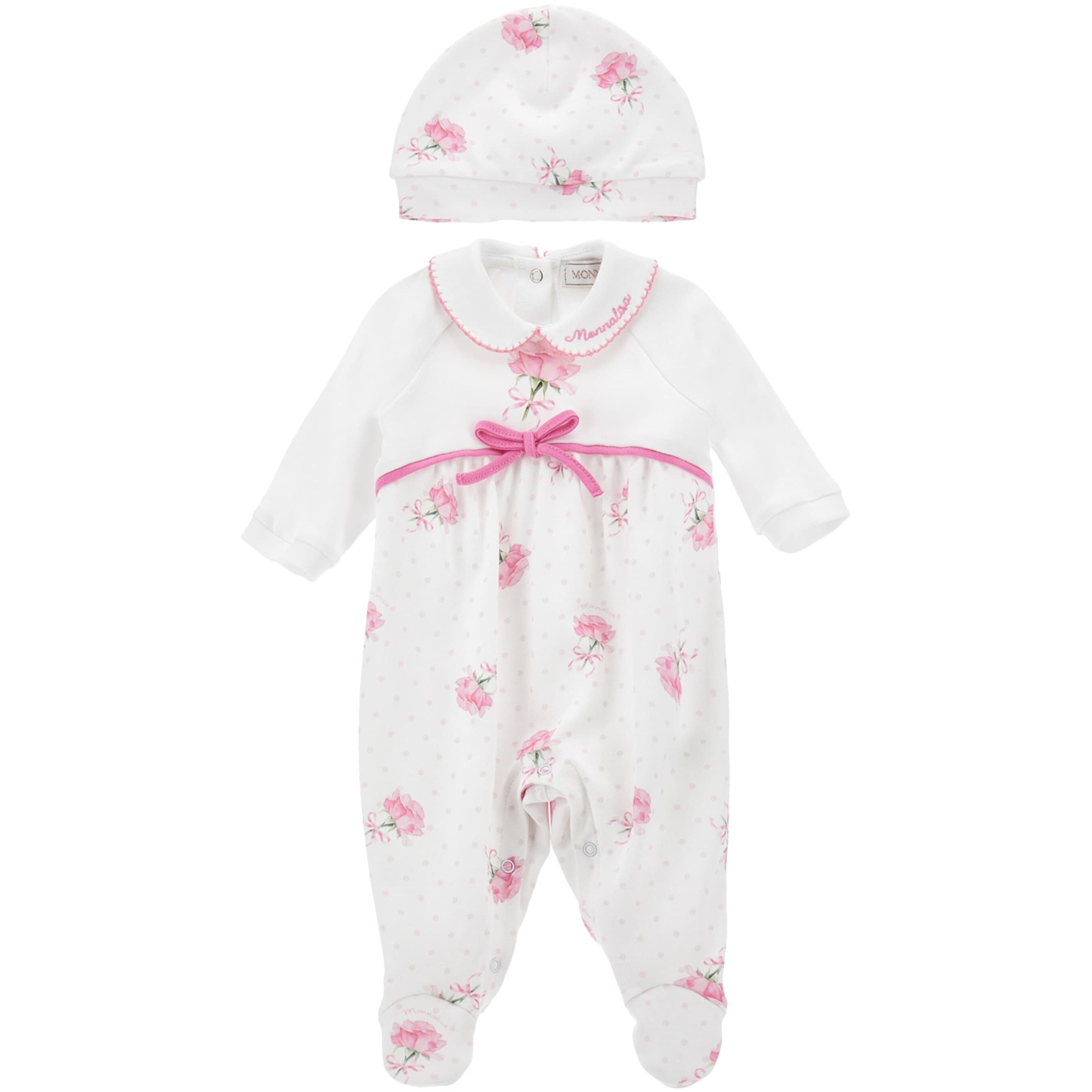 Cotton Floral All-In-One and Bonnet Set (1-9 Months)