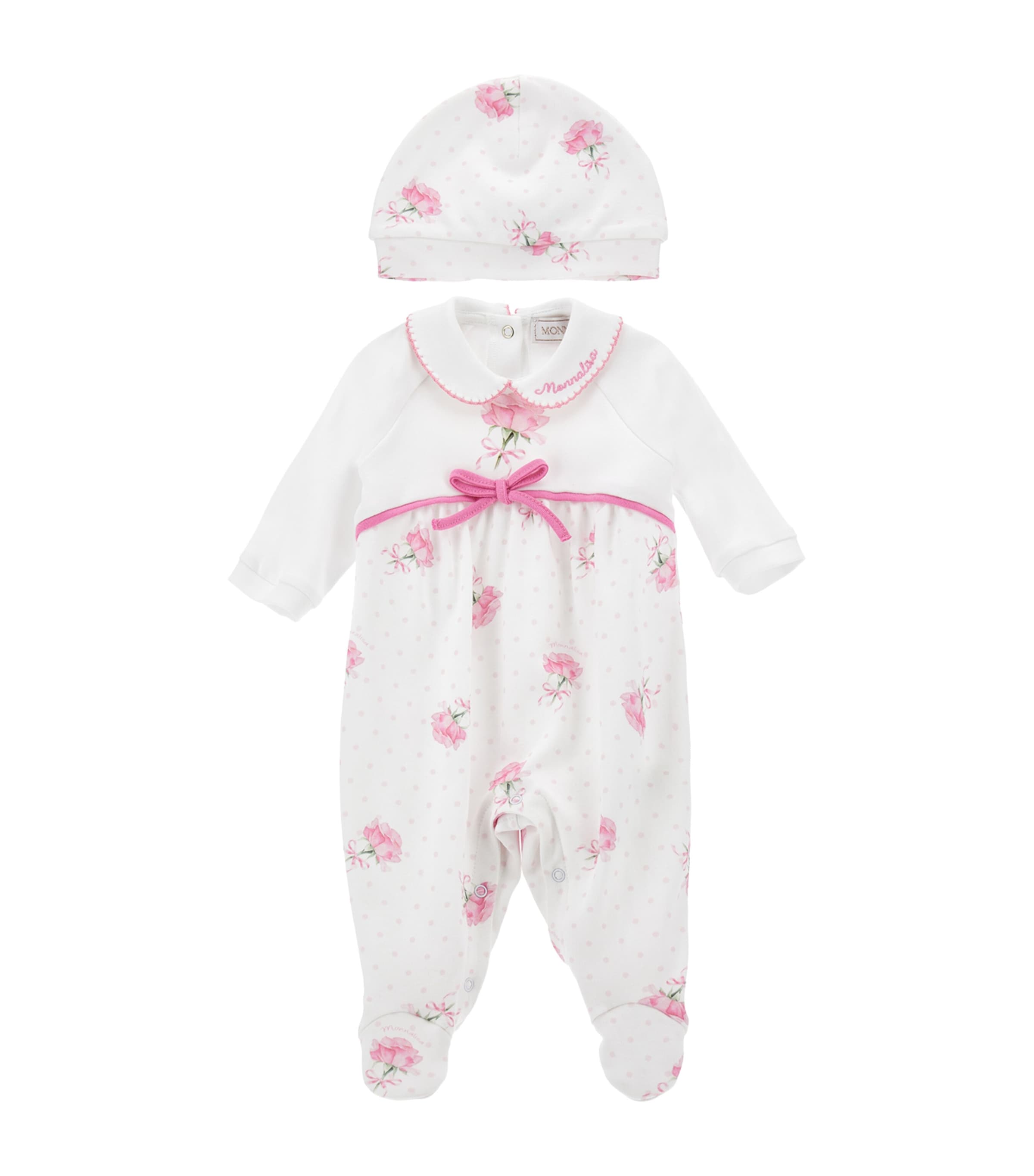 Cotton Floral All-In-One and Bonnet Set (1-9 Months)