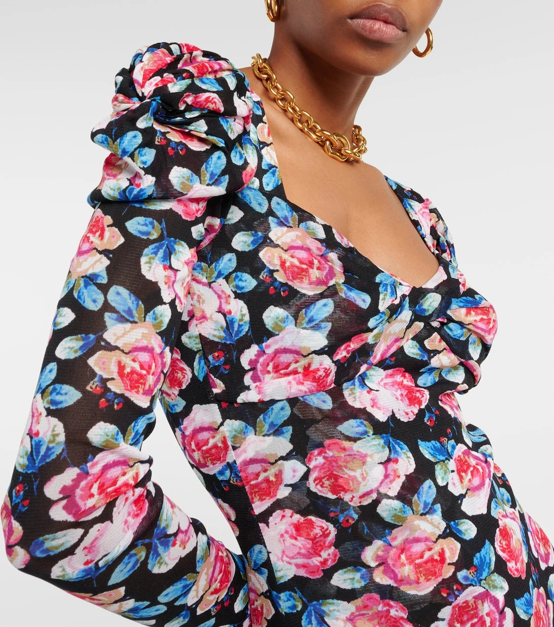 Diane von Furstenberg - Erik floral mesh bodysuit