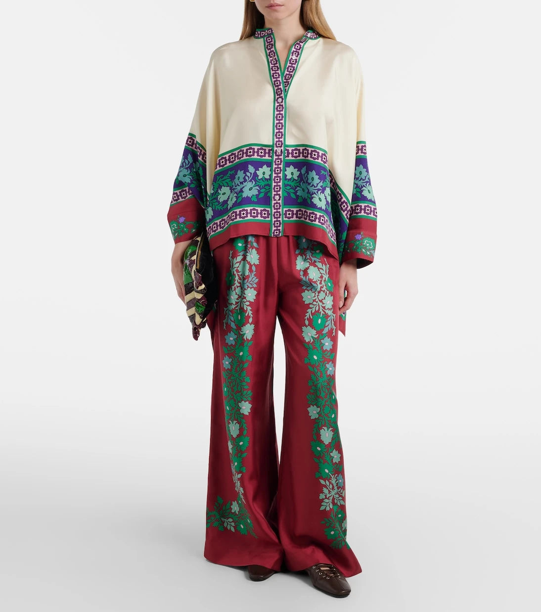 La DoubleJ - Foulard printed silk twill shirt