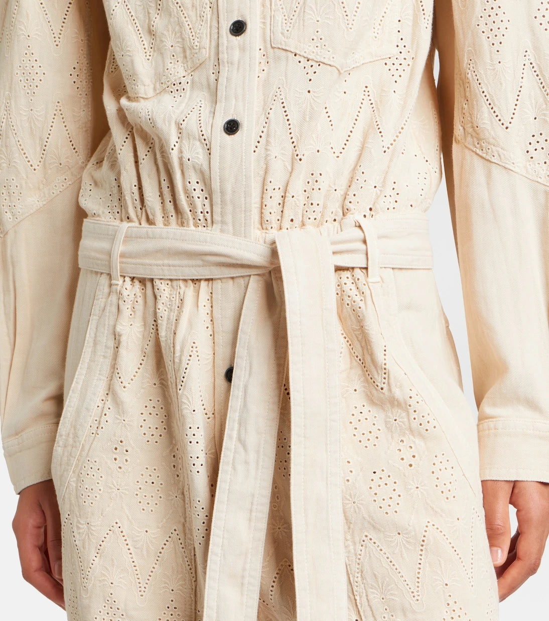 Marant Etoile - Kellen broderie anglaise cotton jumpsuit