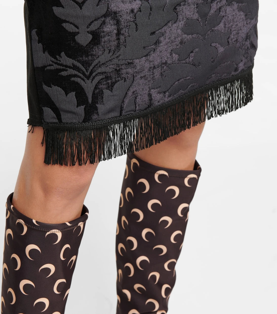 Marine Serre - Moon Salutation regenerated midi skirt