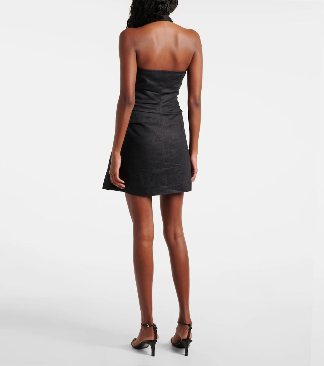 SIR - Halter neck linen minidress