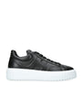 Leather H-Stripes Tread Sneakers BLK/WHITE
