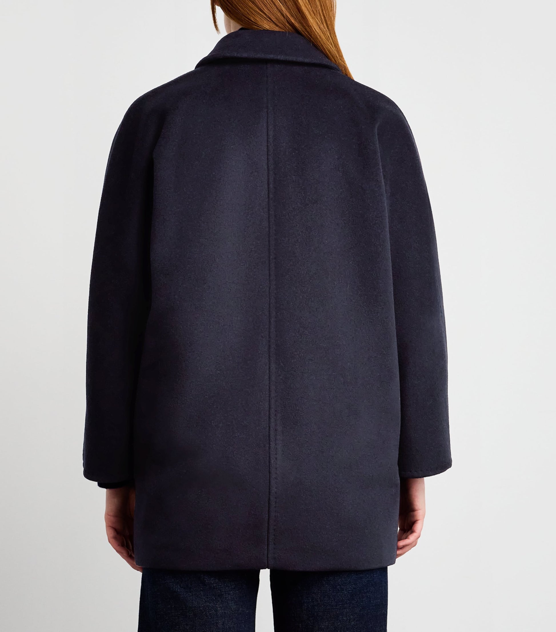 Max Mara Blue Wool-Cashmere Short 101801 Icon Coat