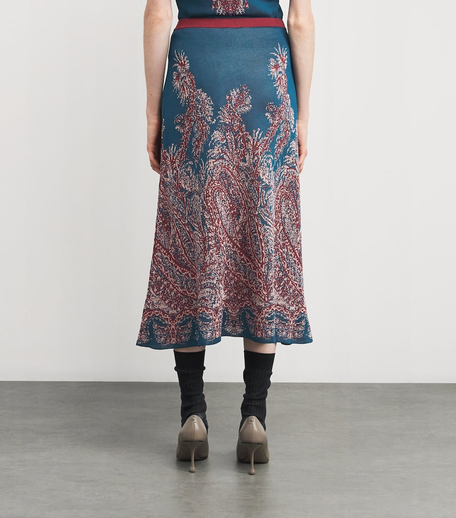 Multi Knitted Jacquard Maxi Skirt