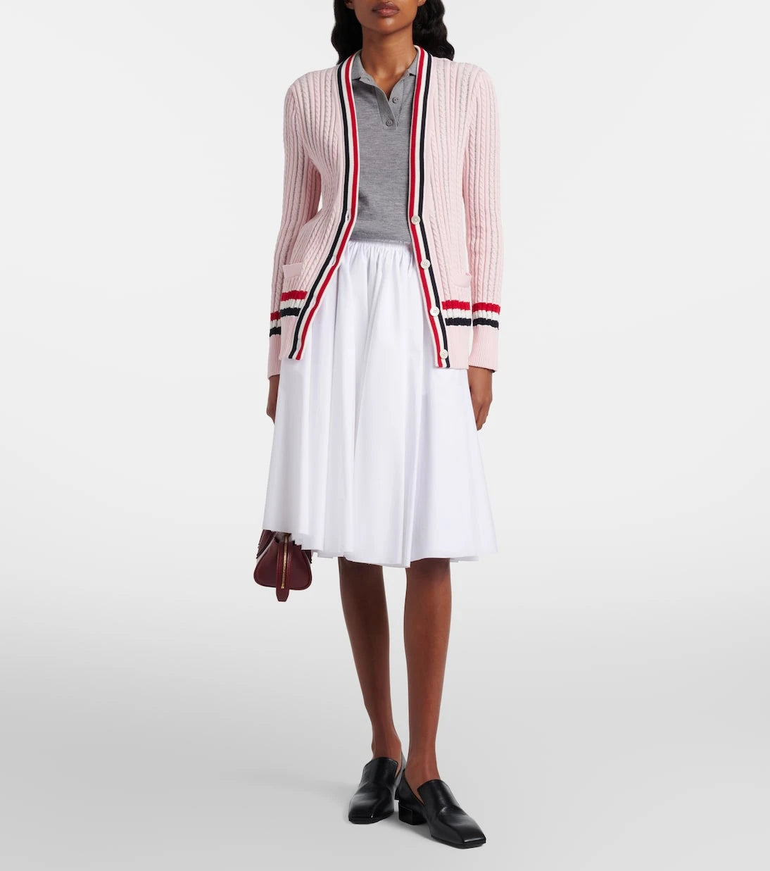 Thom Browne - Cable-knit cotton cardigan