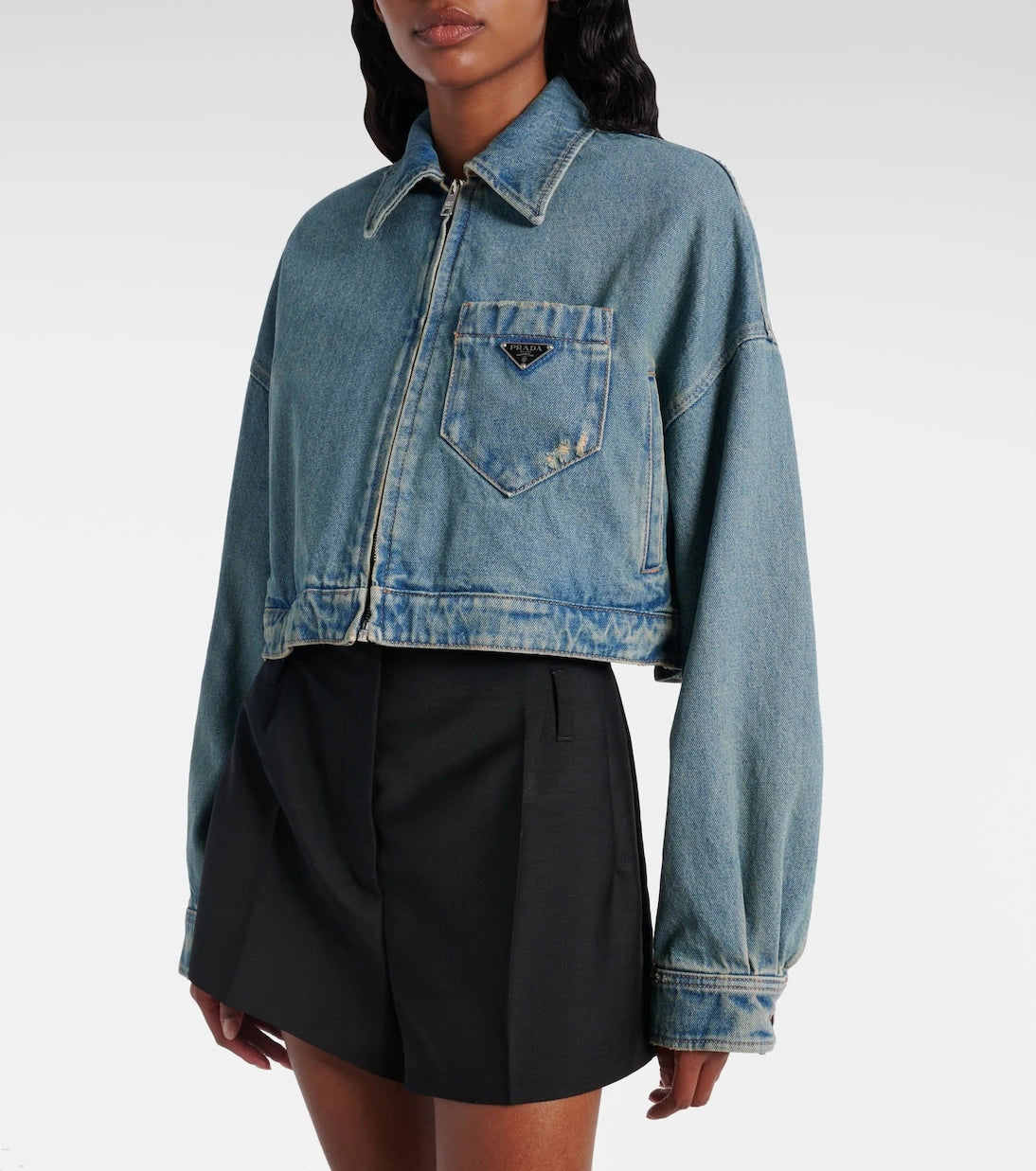 Prada - Cropped denim jacket