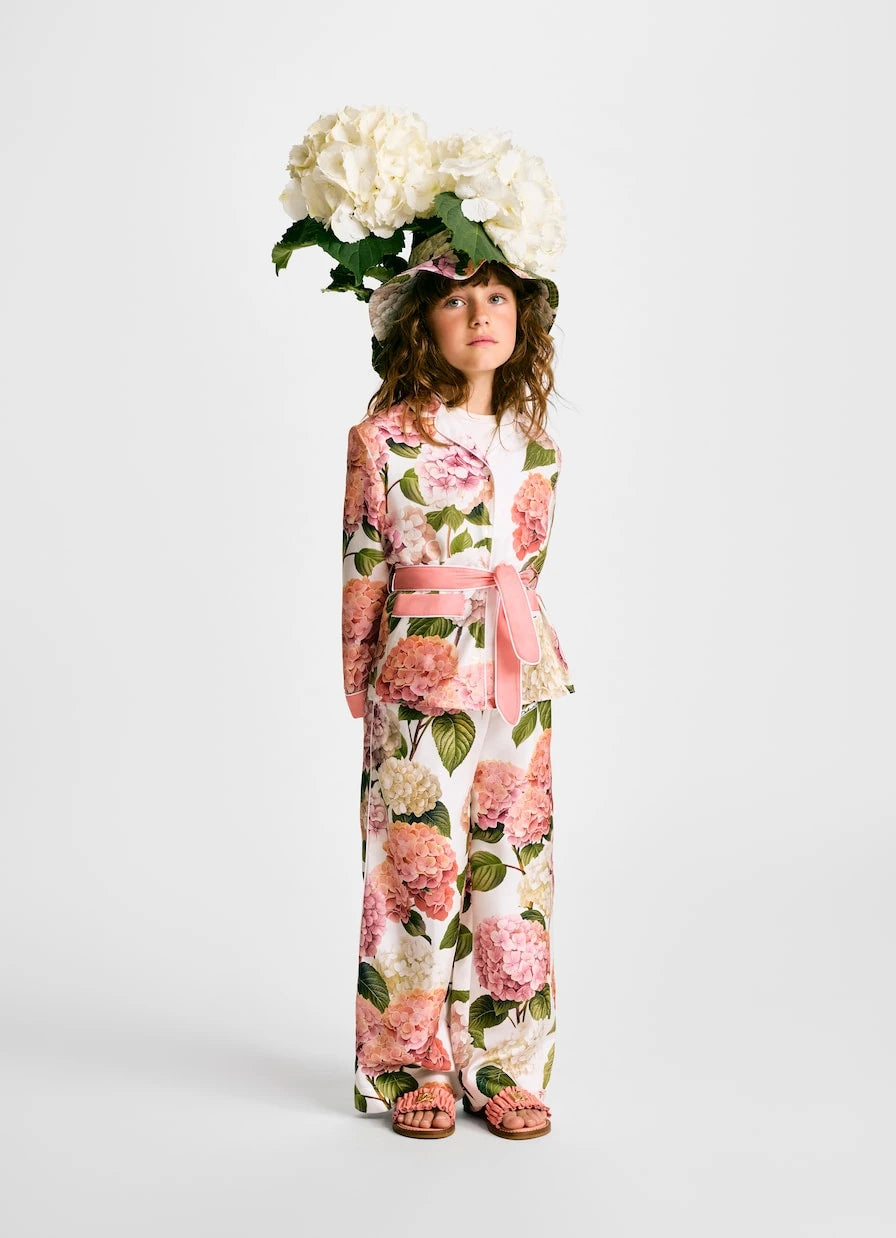 Dolce&Gabbana Kids - قميص حريري بنقشة الأزهار