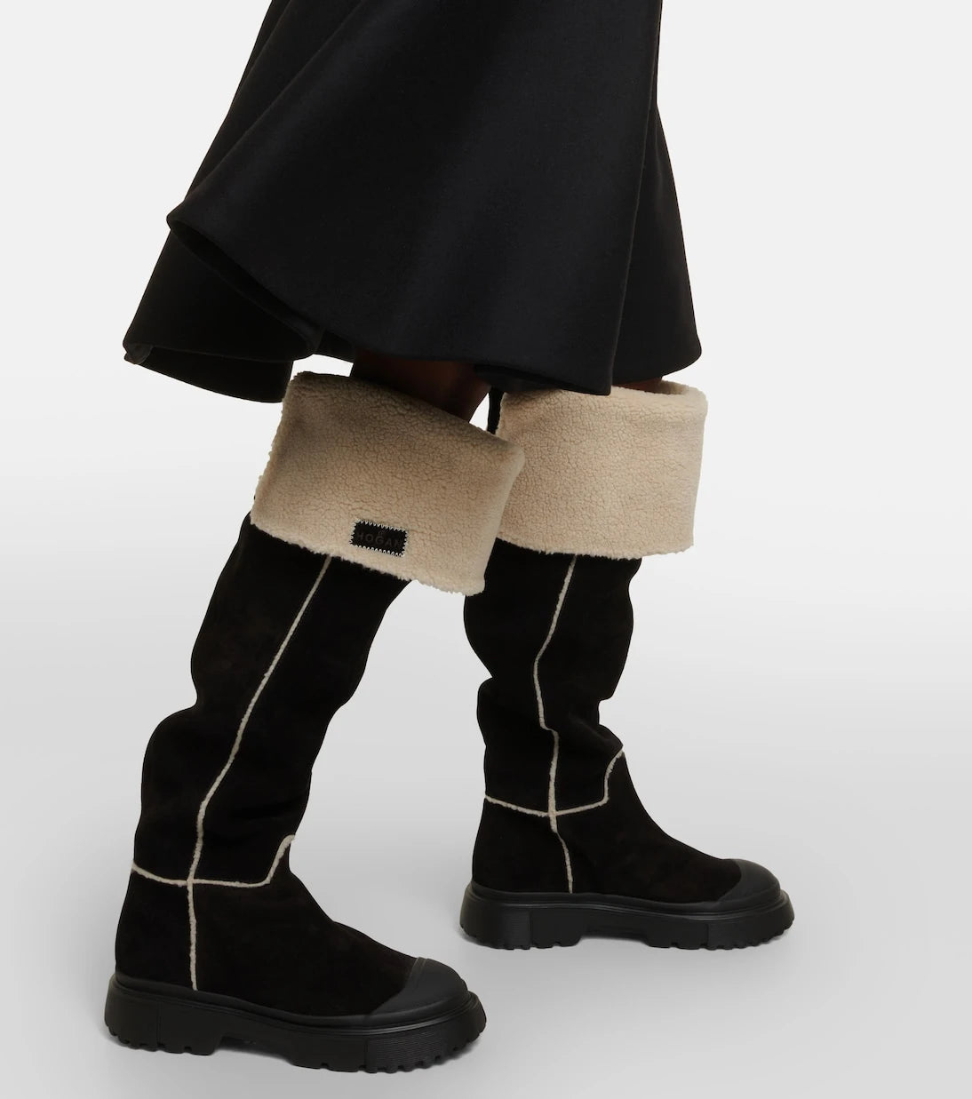Hogan - H619 suede knee-high boots