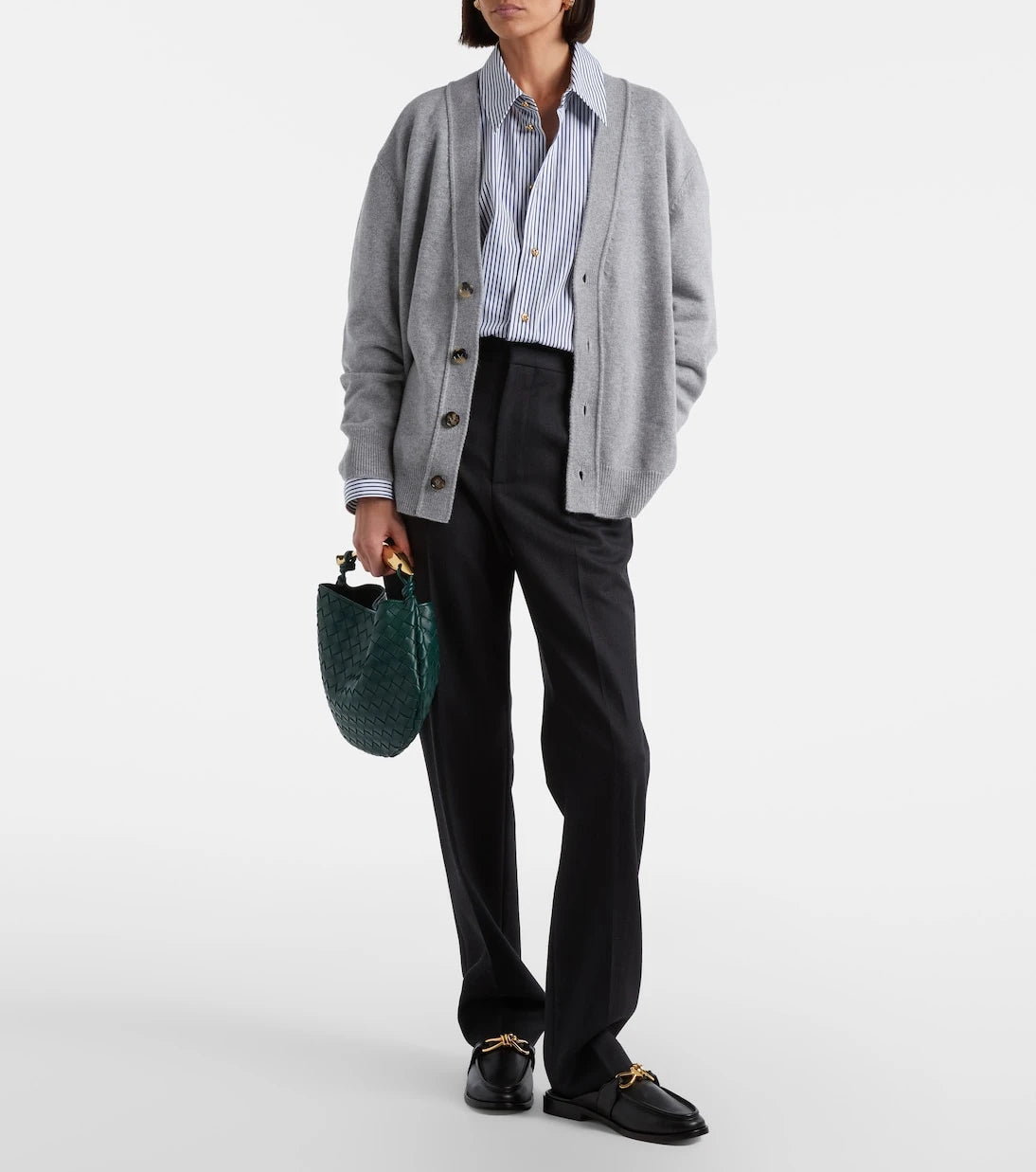 Bottega Veneta - بنطال صوف بقصة مستدقة