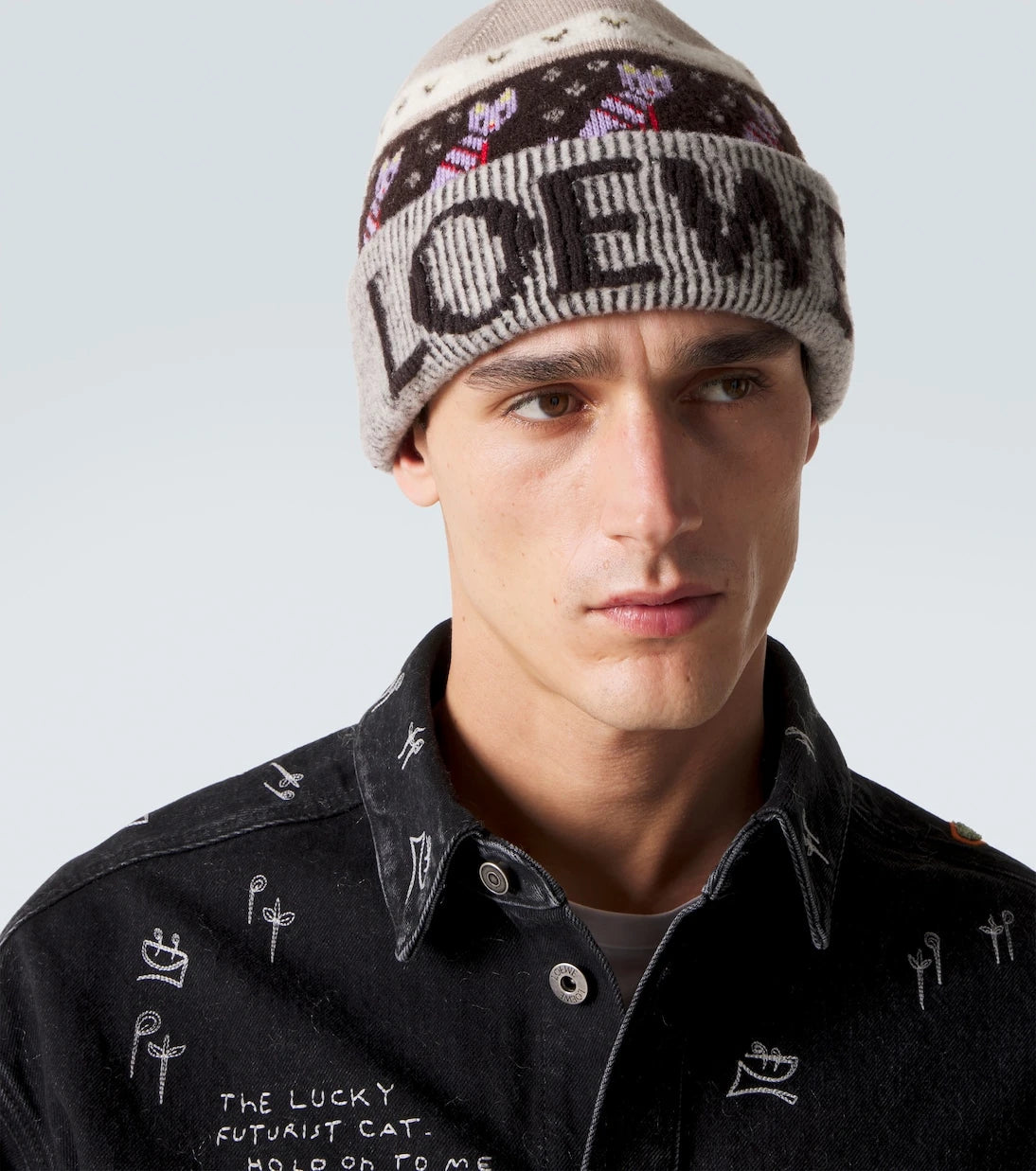 Loewe - x Louis Wain wool-blend beanie