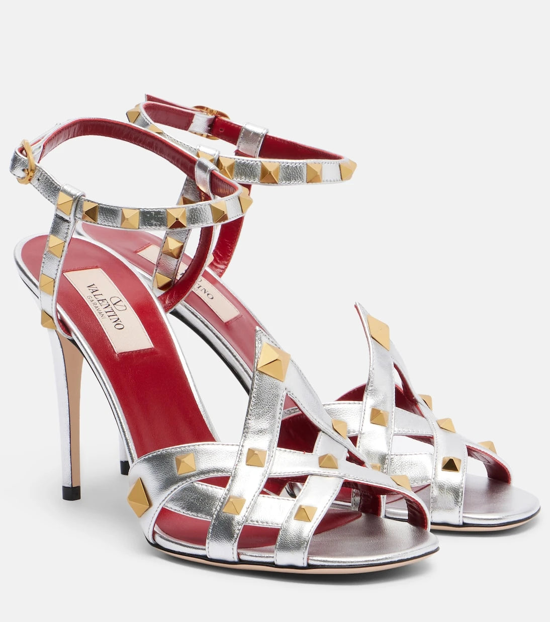 Valentino Garavani - Rockstud metallic leather sandals