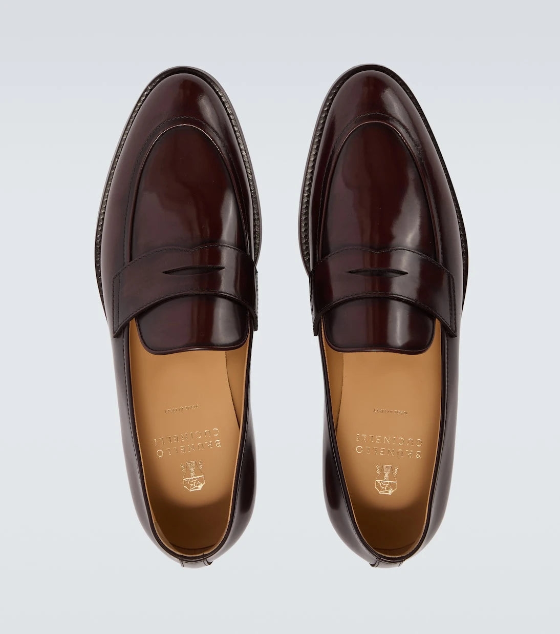 Brunello Cucinelli - Leather penny loafers