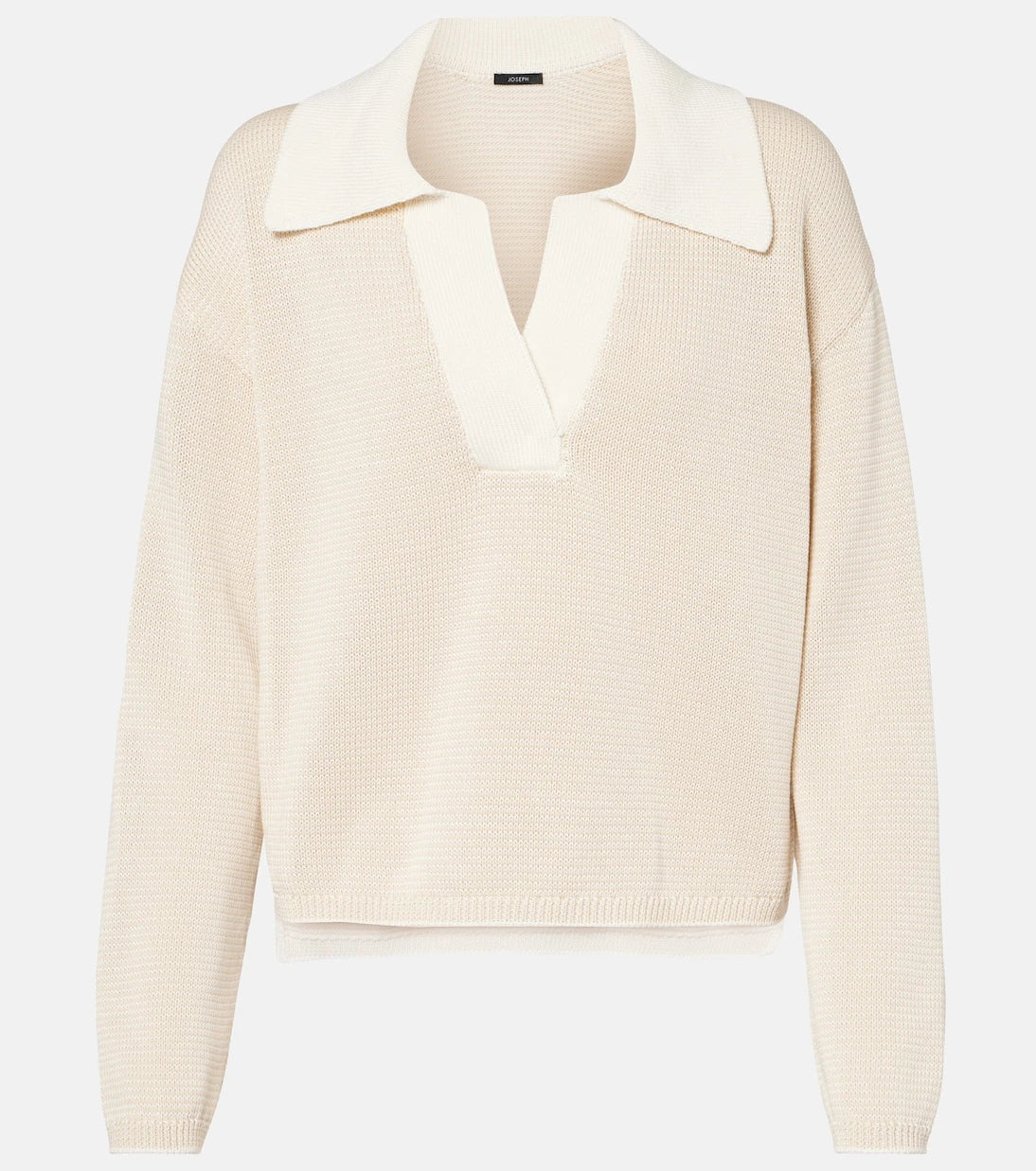 Joseph - Striped cotton polo sweater