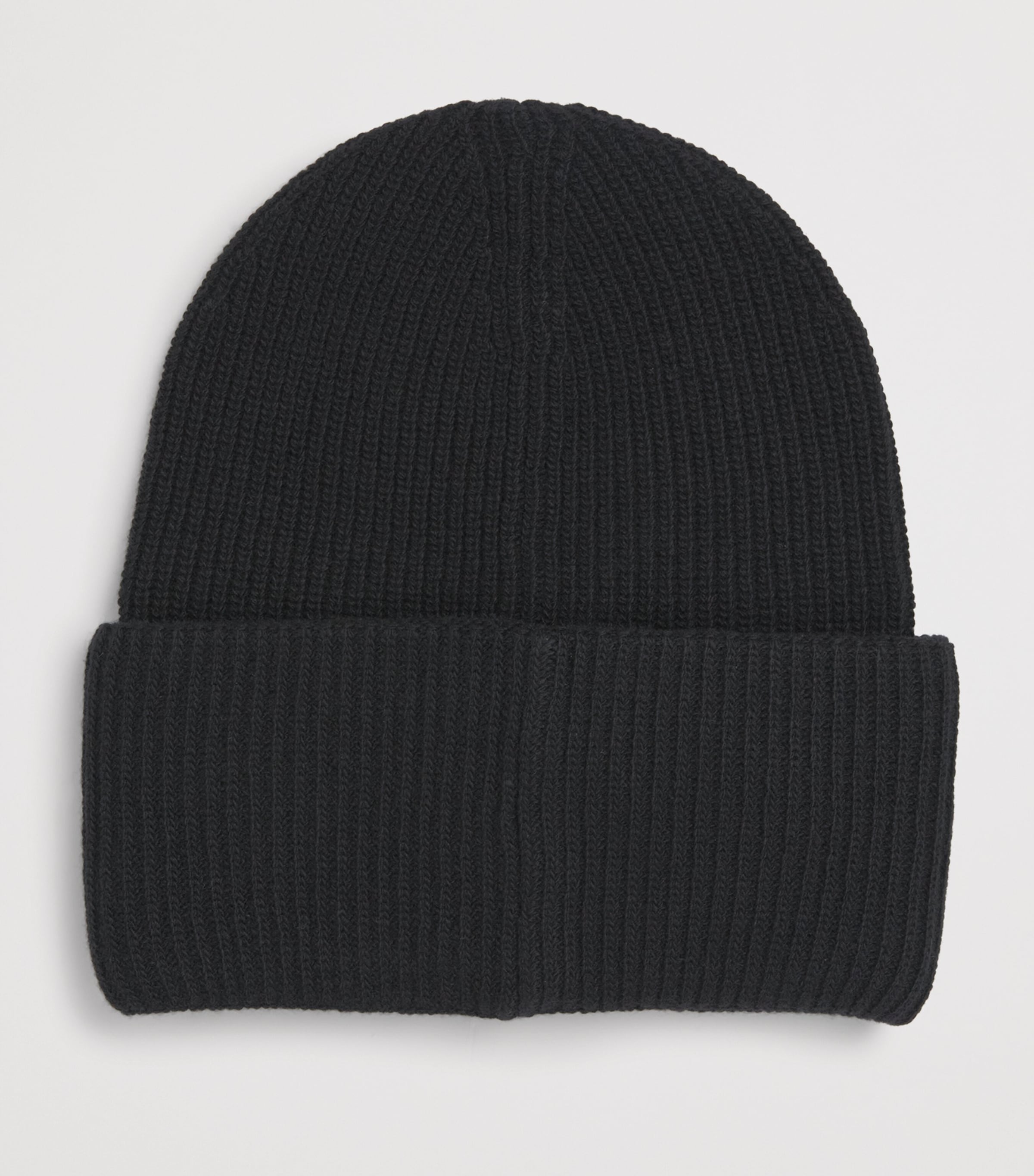 Virgin Wool Ribbed Beanie