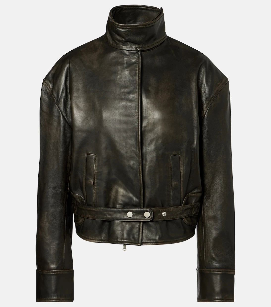 Christopher Esber - Burnished Eddie leather bomber jacket