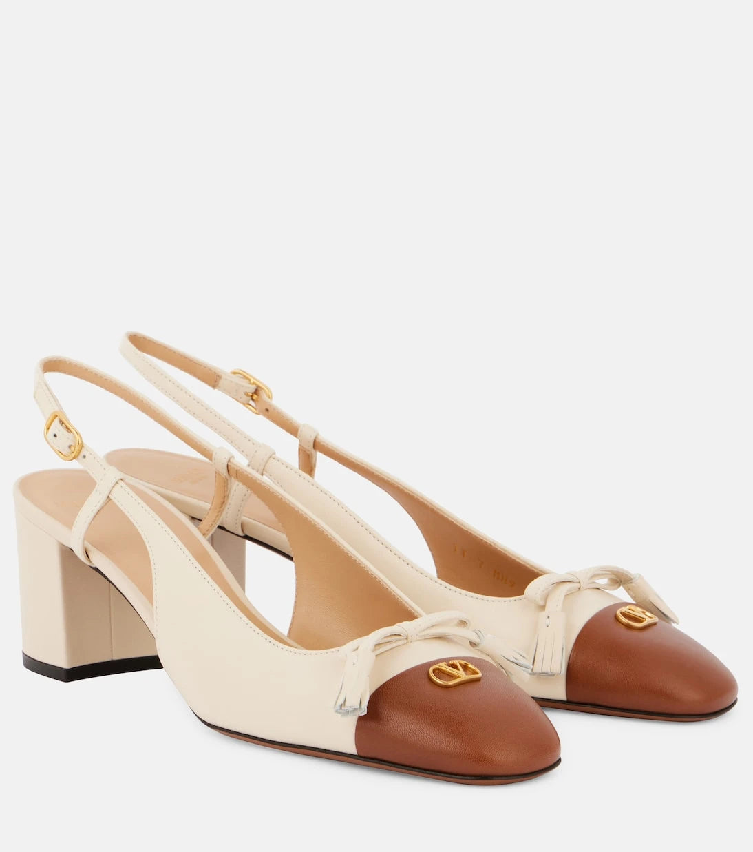 Valentino Garavani - Valet du Roi leather slingback pumps
