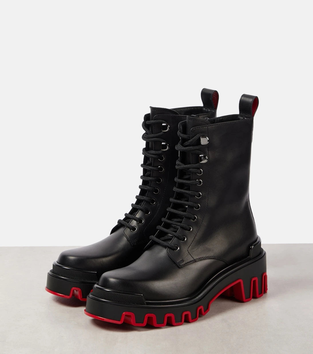 Christian Louboutin - Dune Trott Alta leather combat boots