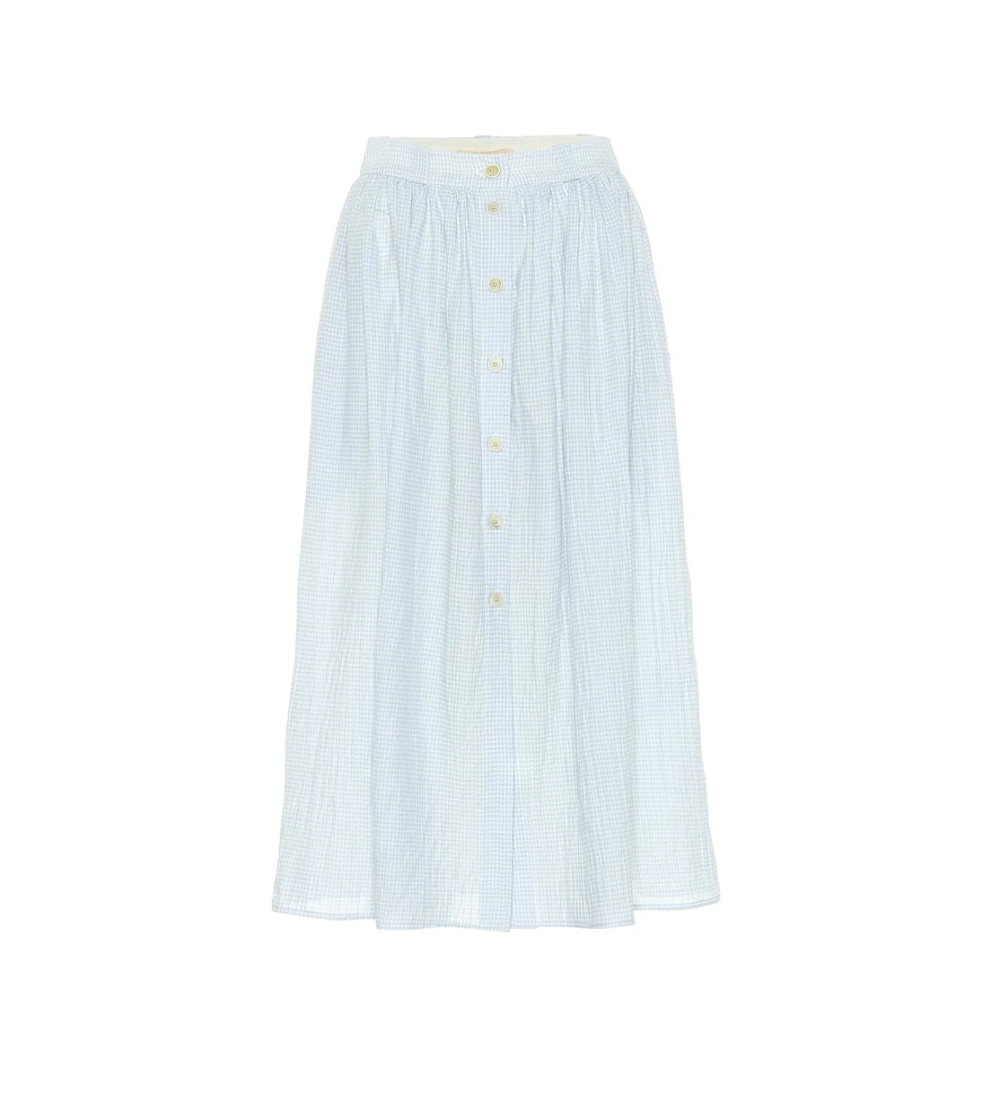 Brock Collection - Olivo gingham cotton midi skirt