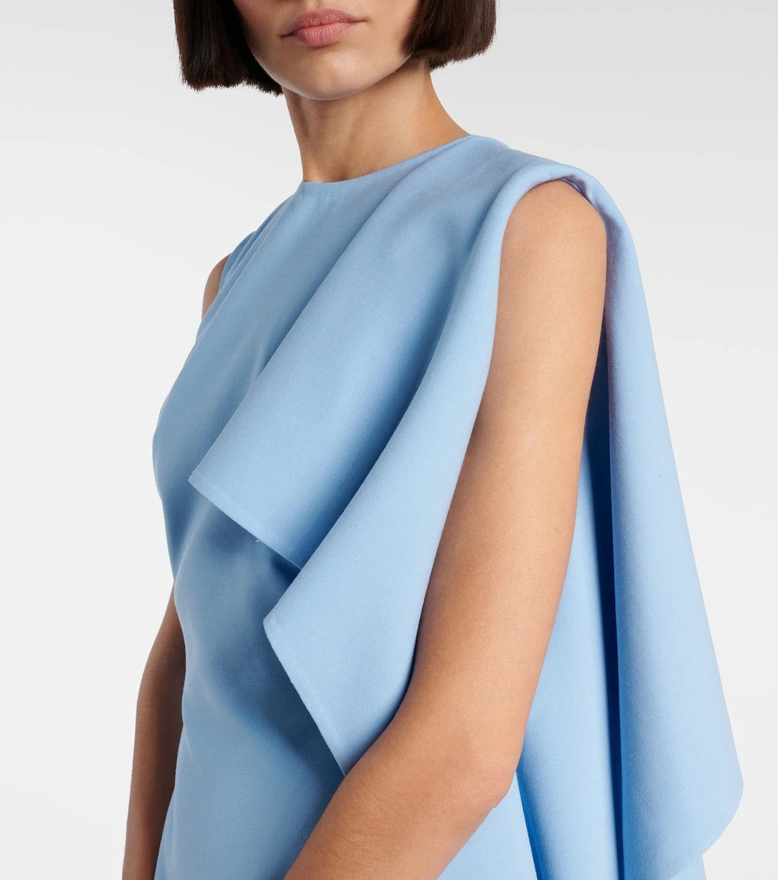 Oscar de la Renta - فستان ميدي مكشكش من مزيج الصوف