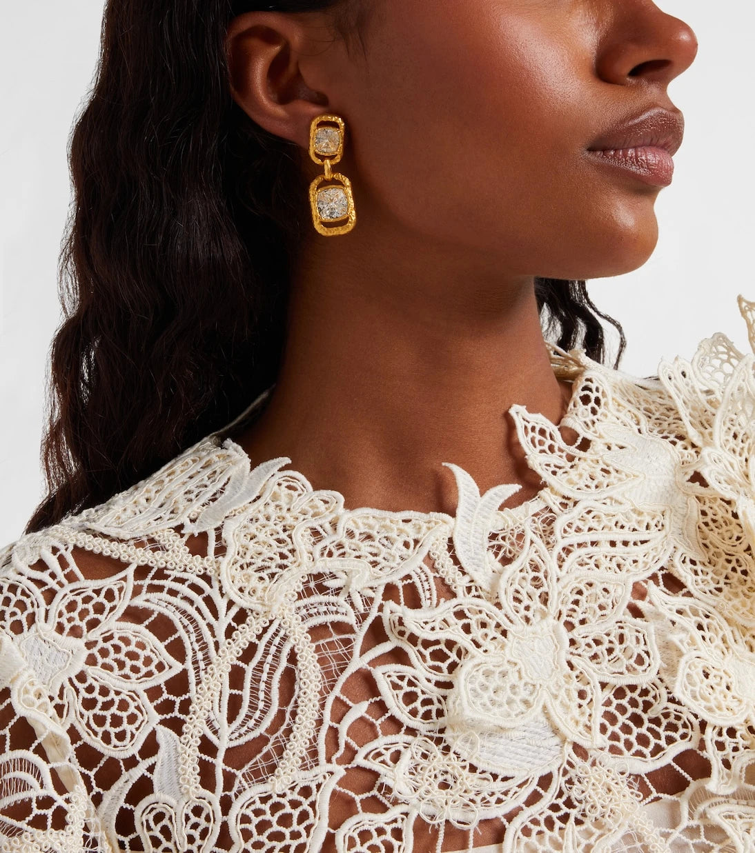 Oscar de la Renta - Crystal-embellished drop earrings