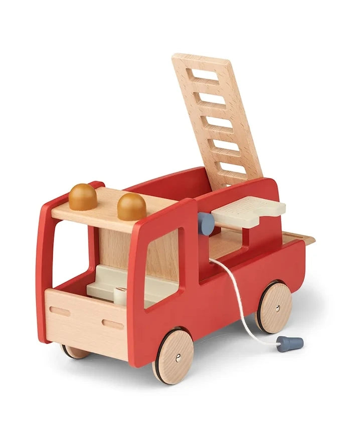 Детска дървена играчка Liewood Eigil Fire Truck
