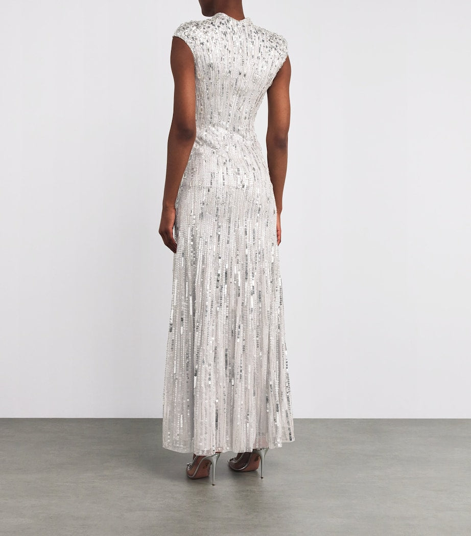 Silver Embellished Ernest Gown